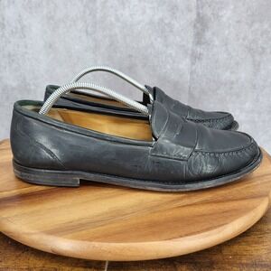 Cole Haan Penny Loafers Mens 11.5 Black Leather Slip On Shoes C02507